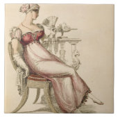 イブニング・ドレスか夜会服、Ackからのファッションプレート タイル (正面)