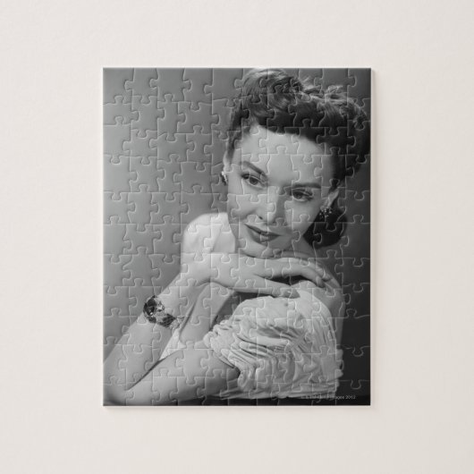 イブニング・ドレスの女性 ジグソーパズル (縦)