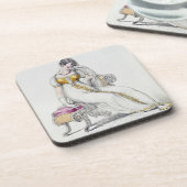 イブニング・ドレス、ファッションプレートからの コースター (左側)