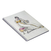 イブニング・ドレス、ファッションプレートからの ノートブック (右側)