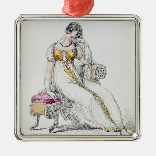 イブニング・ドレス、ファッションプレートからの メタルオーナメント (正面)