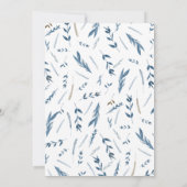 イブニング・レセプションご招待状 結婚式、ブルー 招待状 (裏面)