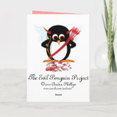 イブペンギンキューピッドバレンタインカード シーズンカード (裏面)