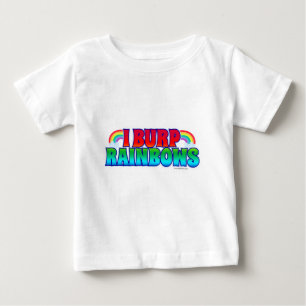イブルプレインボウズおもしろい乳児引用文アート ベビーTシャツ