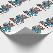 イブートクランプスナーススクラブ看護クリスマス ラッピングペーパー (角)