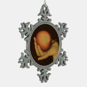 イブ1528年 スノーフレークピューターオーナメント (左)