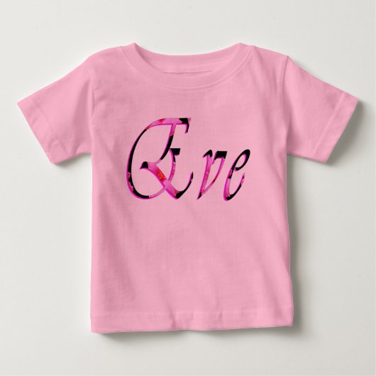 イブ・ガールズ・ネーム・ロゴ、 ベビーTシャツ (正面)