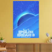 イプシロン・エリダニb SF旅行ポスター キャンバスプリント (インサイチュ (リビング))