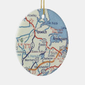イプスウィッチMAヴィンテージマップ セラミックオーナメント (右)