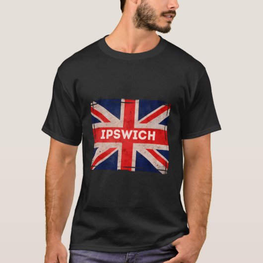 イプスウィヒ国旗のビーチサフォーク Tシャツ (正面)