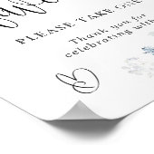 イプスワンピーチフローラ赤面ブルー ポスター (角)