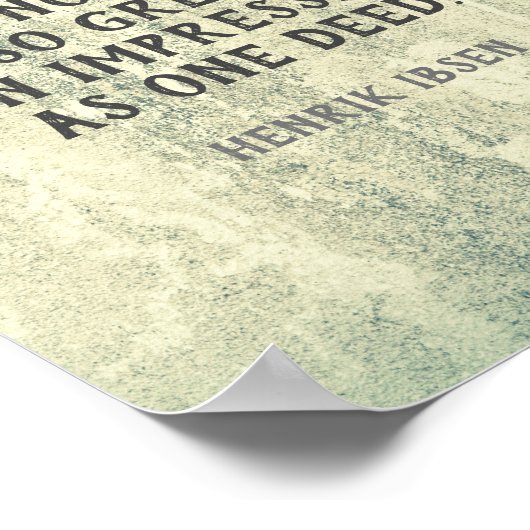 イプセン文感動的書引用文タイポグラフィ ポスター (角)