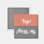 イプノウおもしろいェイスグレーコーラル食洗機 マグネット (正面/裏面)