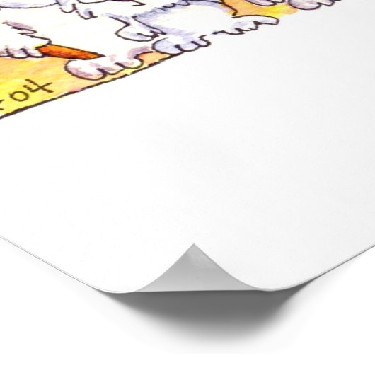 イプペ!!! – かわいい漫画うさぎたち！ポスタープリント ポスター (角)