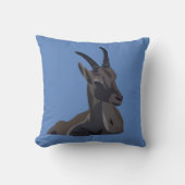 イベックスヤギ動物アート クッション (正面)