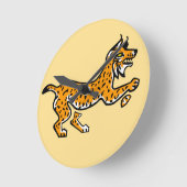 イベリアン・リンクス – 丸時計 ラウンド壁時計 (傾斜)