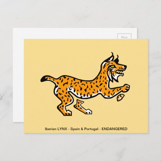 イベリクールアLYNX – 絶滅危惧動物 – 野生生物 –  ポストカード (正面/裏面)