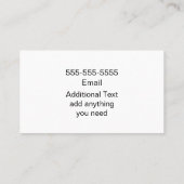 イベントおよびパーティー計画の名刺 名刺 (裏面)