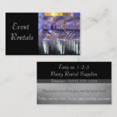 イベントおよびレンタルパーティーの供給 名刺 (正面/裏面)