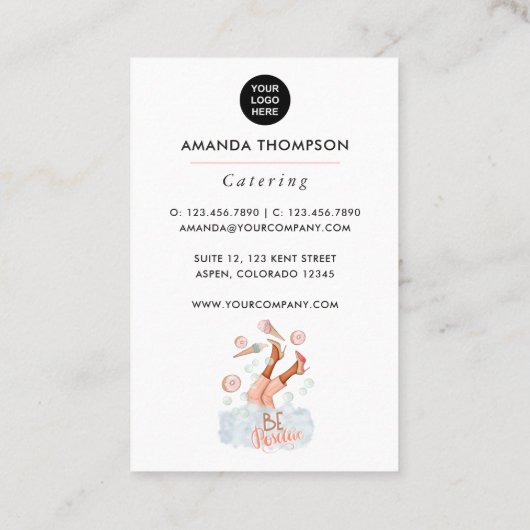 イベントお洒落ケータリング名刺 名刺 (裏面)