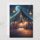 イベントかわいいキッズカーニバルサーカスショー1st誕生日 招待状 (裏面)