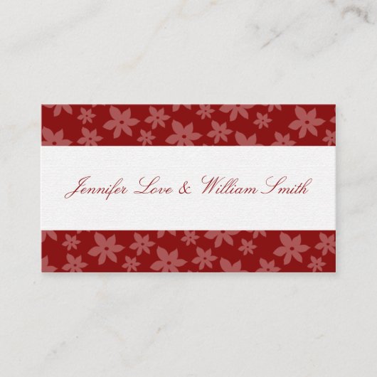 イベントと結婚式の登録プロファイルカード エンクロージャーカード (正面)