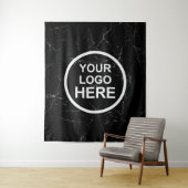 イベントのカスタム会社ロゴの背景 タペストリー (インサイチュ)