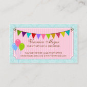 イベントのスタイリストおよびデザイン 名刺 (裏面)