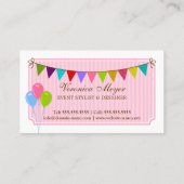 イベントのスタイリストおよびデザイン 名刺 (裏面)