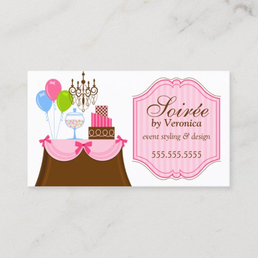 イベントのスタイリストおよびデザイン 名刺 (正面)