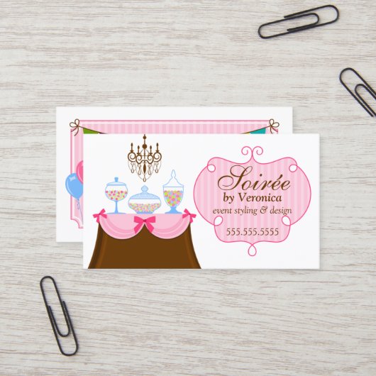 イベントのスタイリストおよびデザイン 名刺 (正面/裏面インサイチュ)