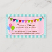 イベントのスタイリストおよびデザイン 名刺 (裏面)