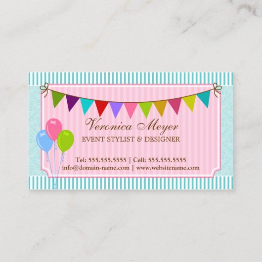 イベントのスタイリストおよびデザイン 名刺 (裏面)