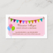 イベントのスタイリストおよびデザイン 名刺 (裏面)