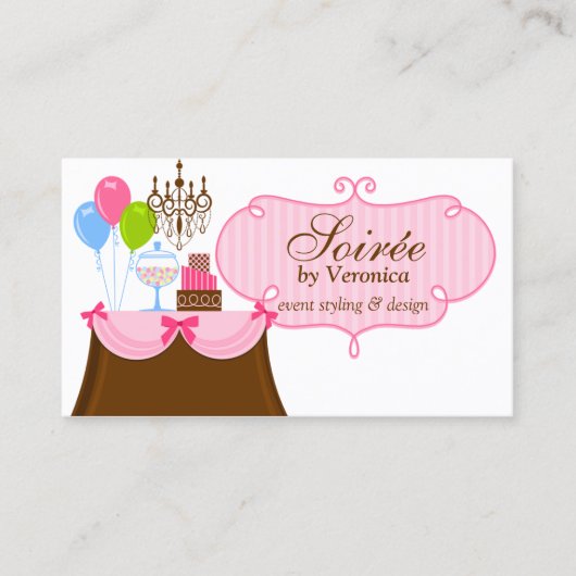 イベントのスタイリストおよびデザイン 名刺 (正面)