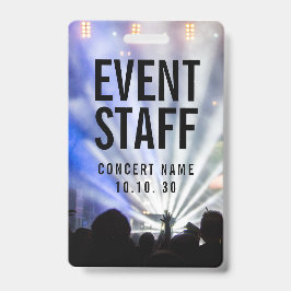 イベントのスタッフの写真の名前をカスタムするはコンサートをつけます バッジ