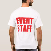イベントのスタッフメンズTシャツ Tシャツ (裏面)