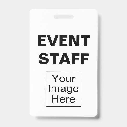 イベントのスタッフ写真付き身分証明書のバッジ バッジ (正面)