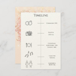 イベントのタイムライン順序 ハートの葉の木の囲い 招待状