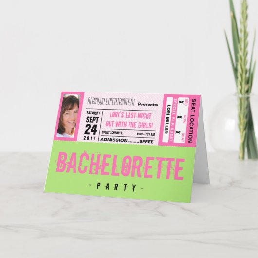 イベントのチケット 招待状 (正面)