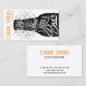 イベントのバーテンダーの名刺 名刺 (正面/裏面)