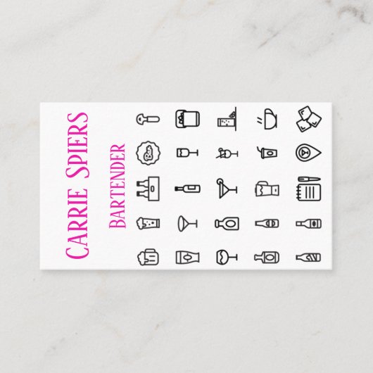 イベントのバーテンダーの名刺 名刺 (正面)