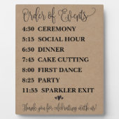 イベントの結婚計画記号の順序 フォトプラーク (正面)