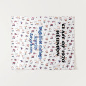 イベントの背景 ジービング/ボッピング - テキストは編集可能 タペストリー (正面(横))