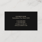 イベントの計画を結婚するモダンなパイナップルホイルの金ゴールド 名刺 (裏面)