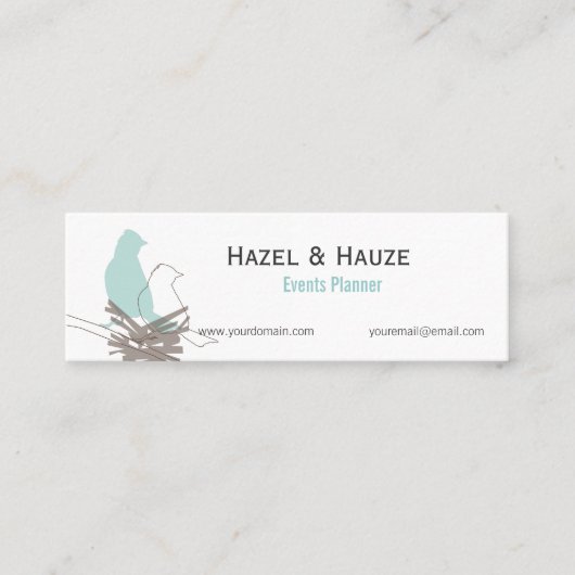 イベントの計画を結婚する自然に入り込んでいる鳥 スキニー名刺 (正面)