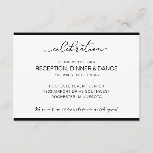 イベントの迅速の結婚披露宴カード エンクロージャーカード (正面)