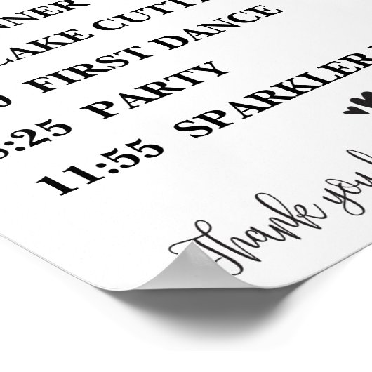 イベントの順序 ポスター (角)