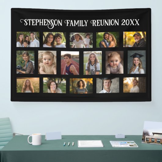 イベントまたはファミリー懇親会16フォトコラージバナー 横断幕 (トレードショー)