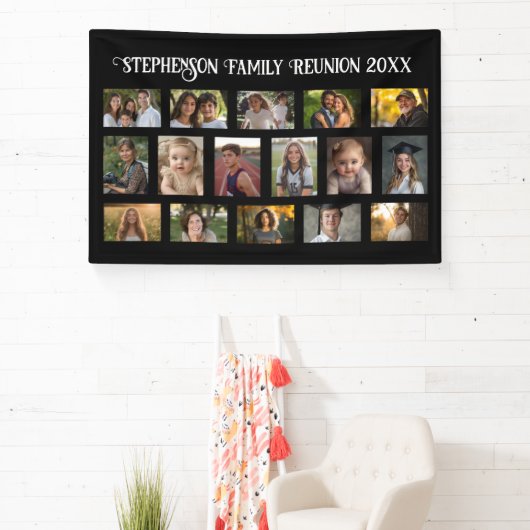 イベントまたはファミリー懇親会16フォトコラージバナー 横断幕 (インサイチュ)